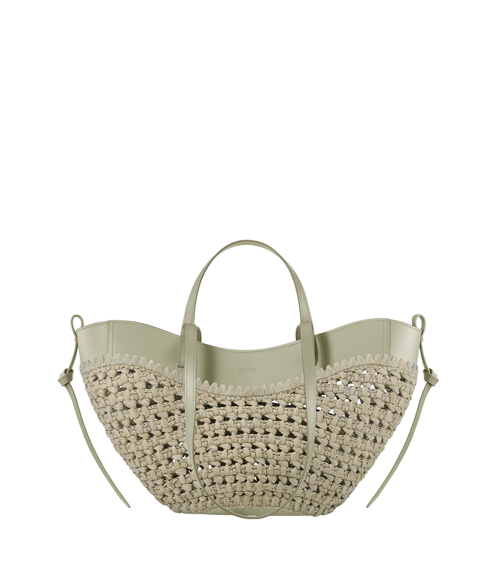 Cyme Mini Raffia Laurel – front