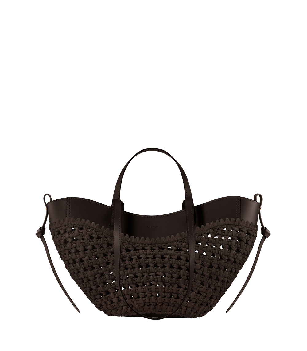 Cyme Mini Raffia Ebony – front