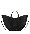 Cyme Textured Black with Ecru Stitching – front