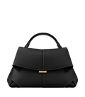 Mokki Textured Textured Black with Ecru Stitching – front