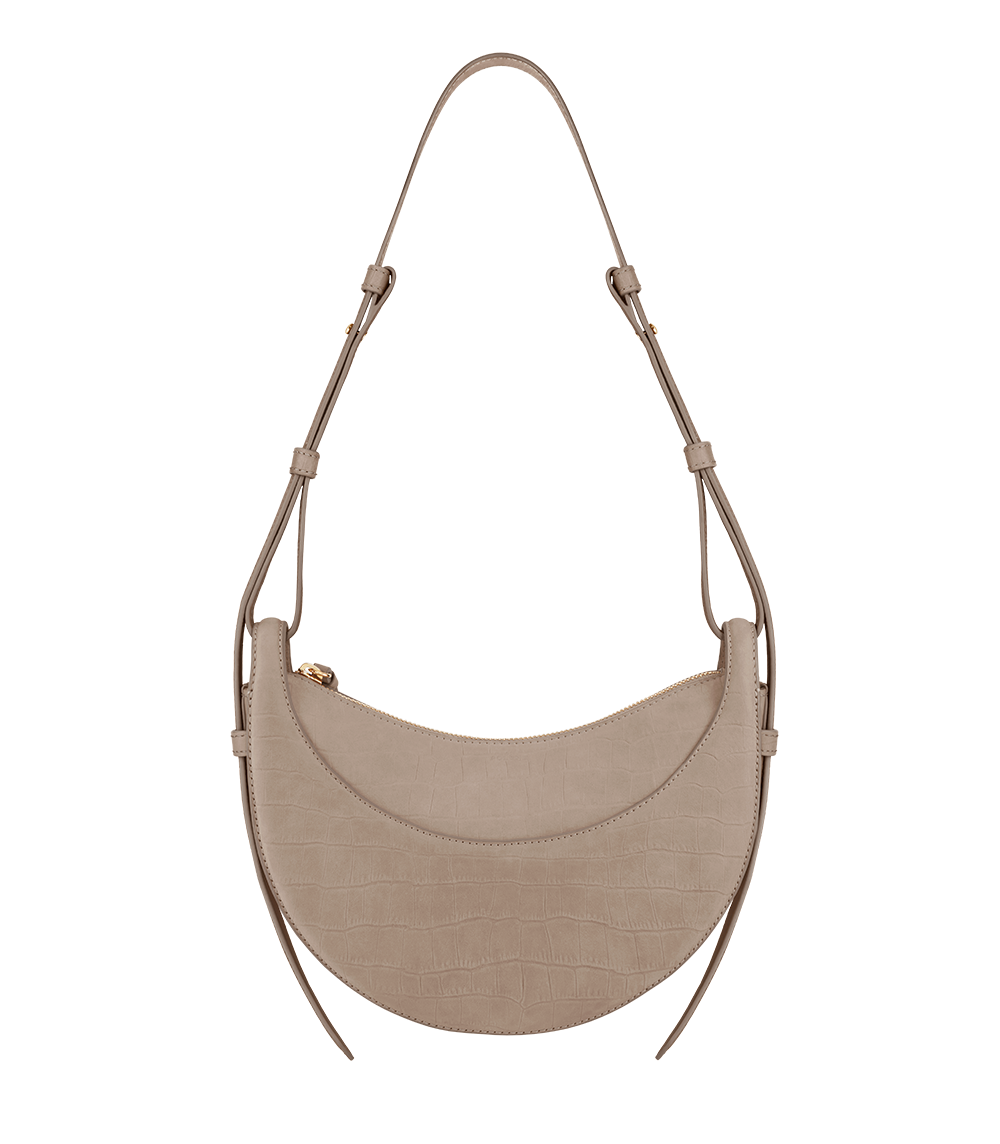 Numéro Dix Crocodile Nubuck Taupe – front