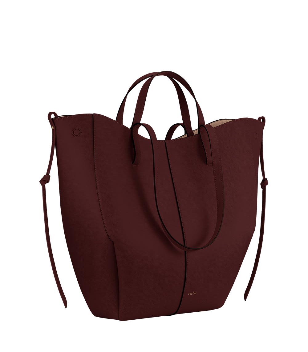 Cyme Tote Textured Black Cherry – side