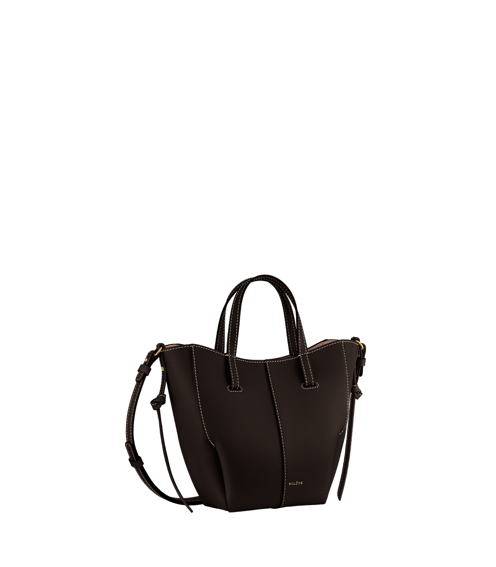 Cyme Tote Nano Textured Ebony – side