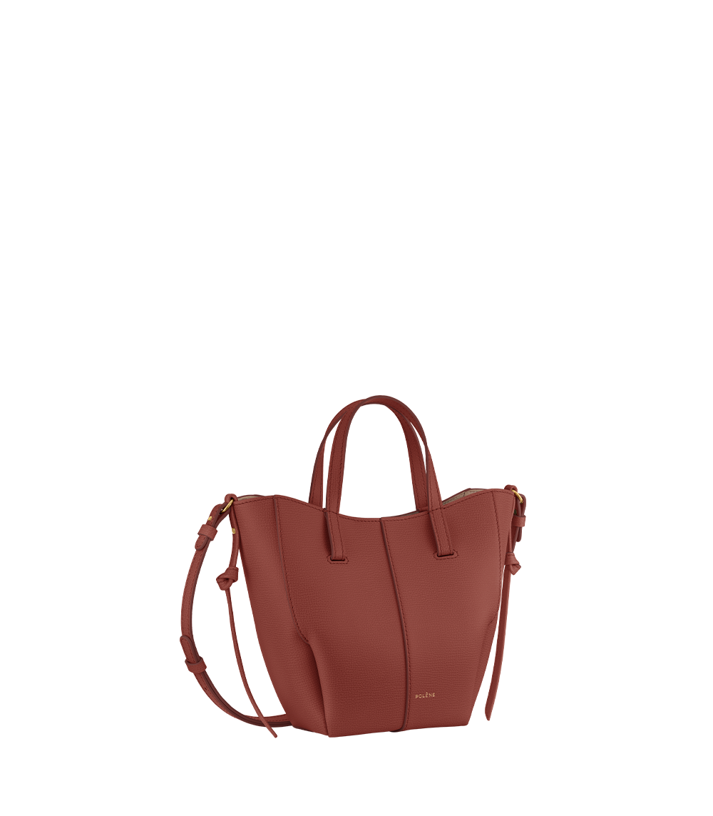 Cyme Tote Nano Textured Terracotta – side