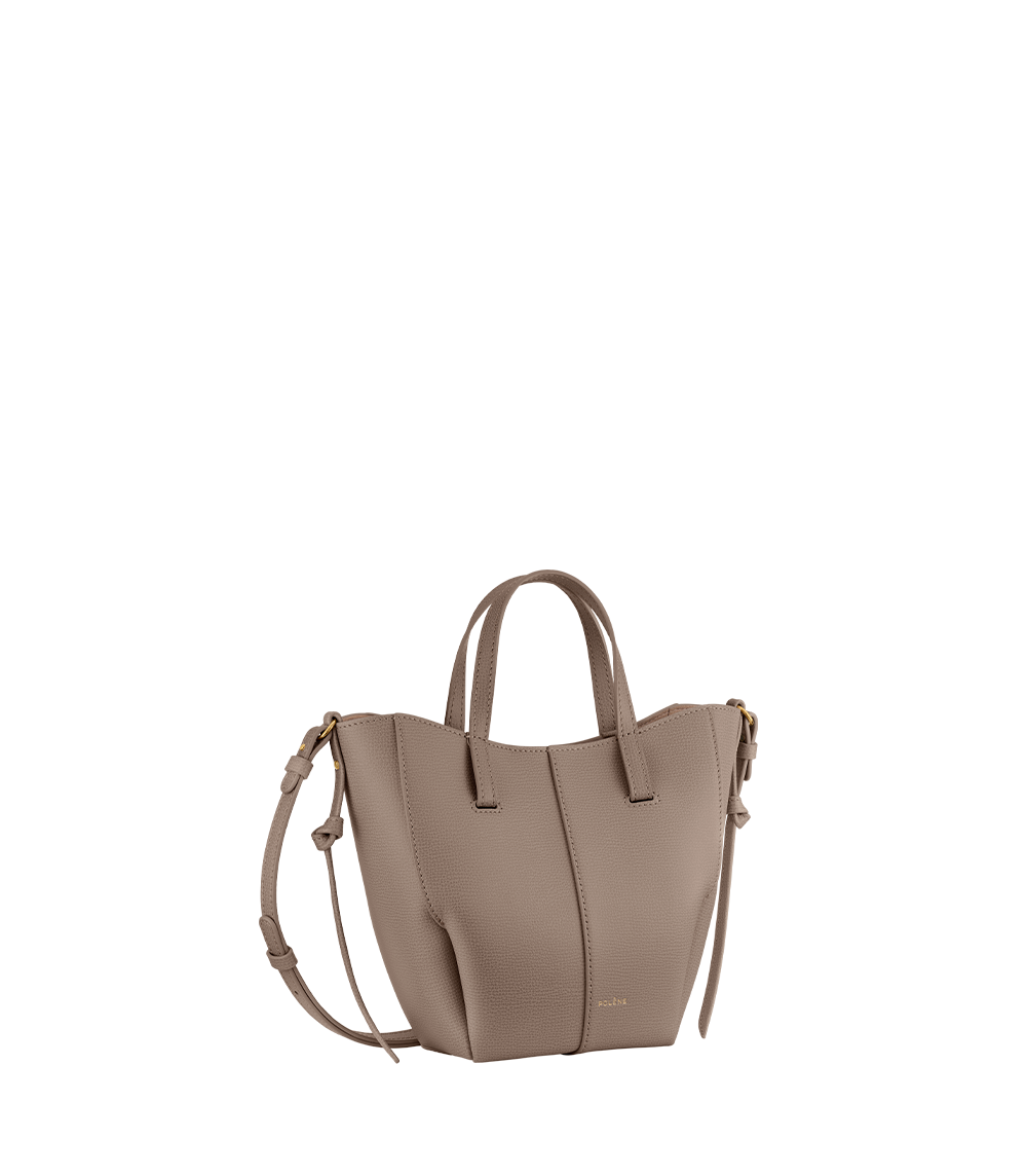 Cyme Tote Nano Textured Taupe – side