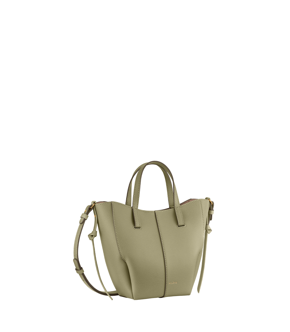 Cyme Tote Nano Textured Linden – side