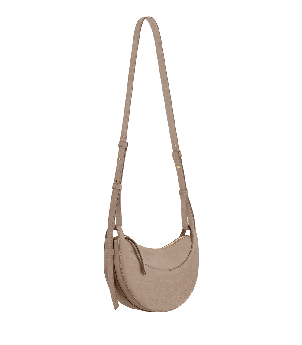Numéro Dix Crocodile Nubuck Taupe – side