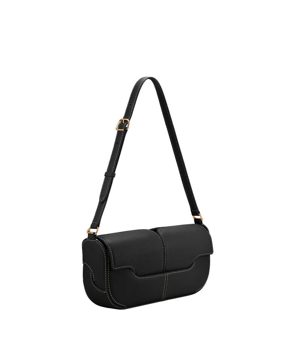 Osmo Smooth Black with Ecru Stitching – side